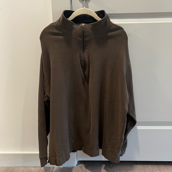 GEOFFREY BEENE - brown quarter zip, size XXL, worn once & in perfect condition - Picture 2 of 5